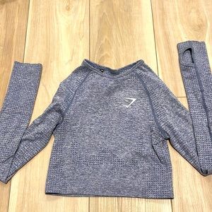 Long sleeve gymshark crop top. Size: XS from the vital seamless collection.